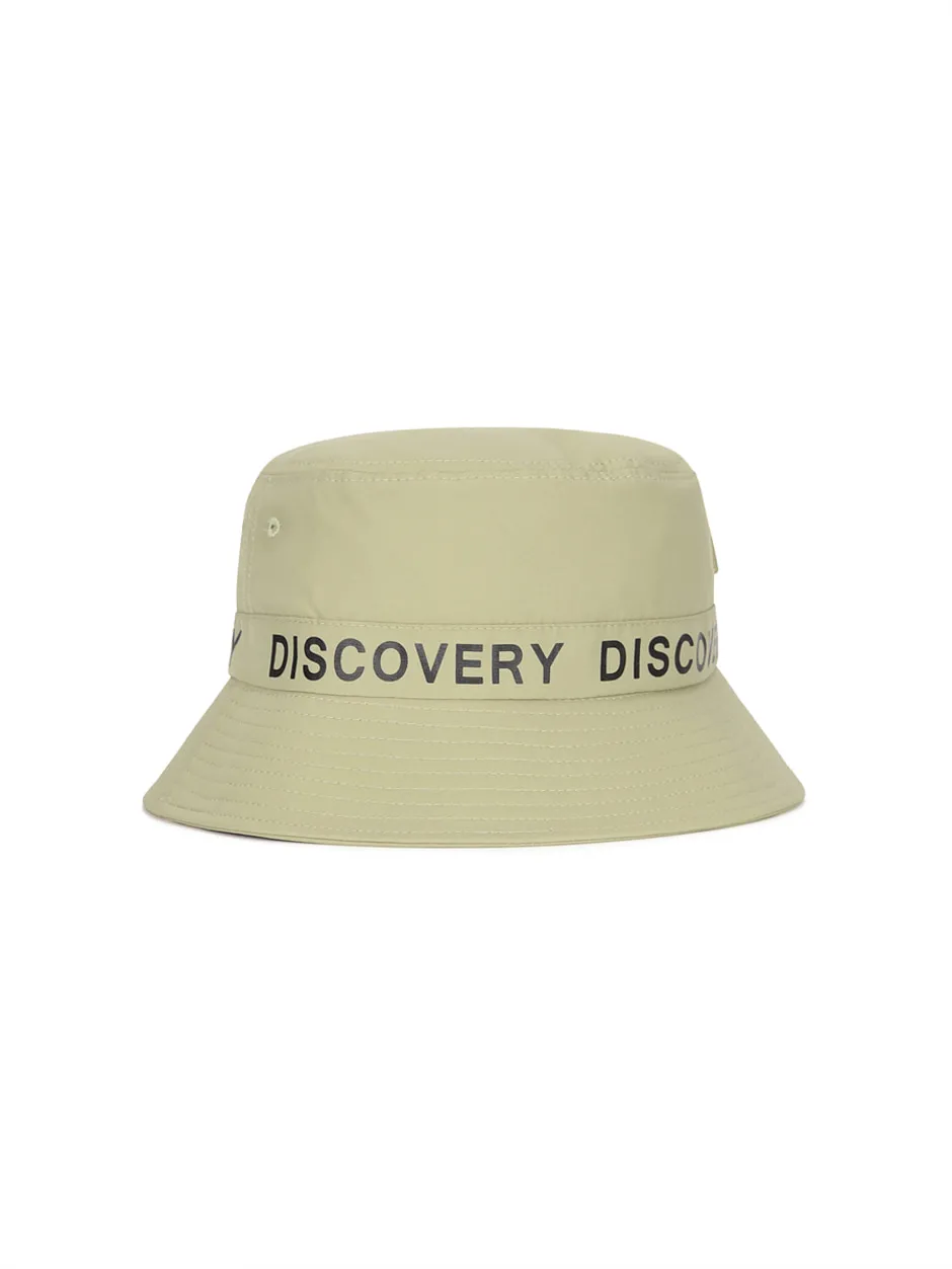 Logo Woven BUCKET Hat Beige