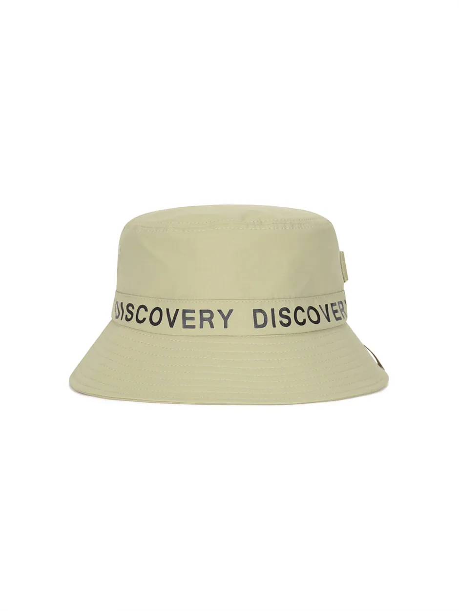 Logo Woven BUCKET Hat Beige