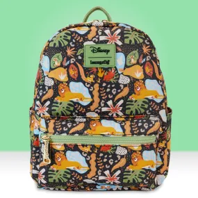 Loungefly x Disney Lion King 30th Anniversary Silhouette AOP Nylon Backpack