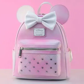 Loungefly x Disney Minnie Mouse Pink Ombre Quilted Mini Backpack