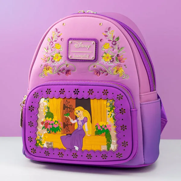 Loungefly x Disney Tangled Rapunzel Die Cut Window Scene Mini Backpack