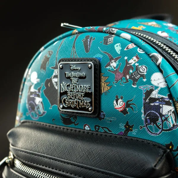 Loungefly x Disney The Nightmare Before Christmas Character Print Mini Backpack