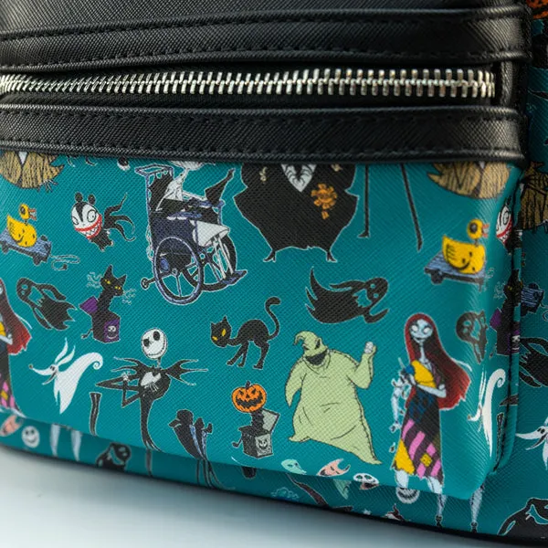 Loungefly x Disney The Nightmare Before Christmas Character Print Mini Backpack