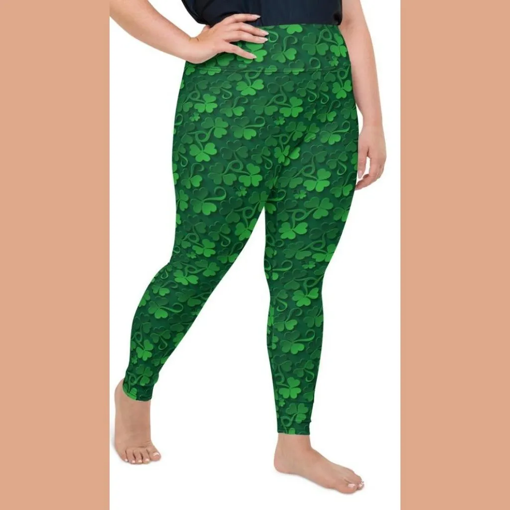 Lucky Shamrock Plus Size Leggings