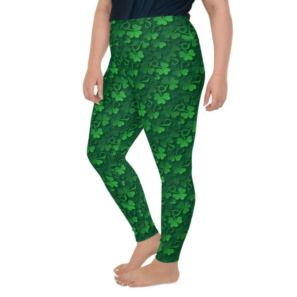 Lucky Shamrock Plus Size Leggings