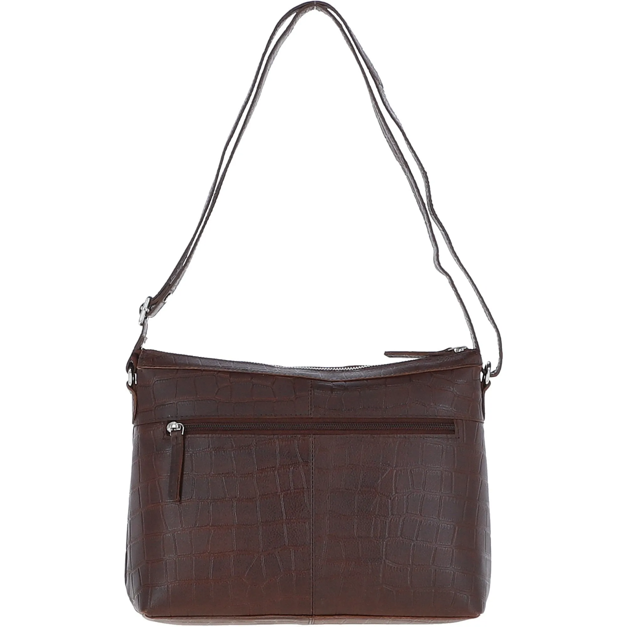 Luxury Croc Print Leather Shoulder Bag Brandy/croc: MC1