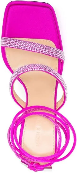 MACH & MACH Devon 140mm crystal-embellished sandals Pink