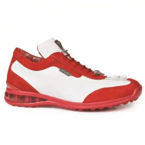 Mauri 8669 Hornback & Suede Sneakers Red/White (Special Order)