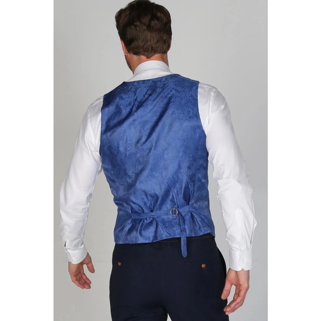 Mayfair- Men's Plain Navy Waistcoat