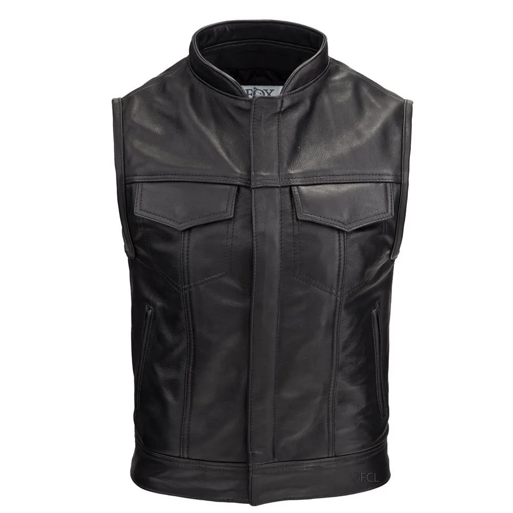 Men's Custom Leather Rebel Vest - Horizon Leathers