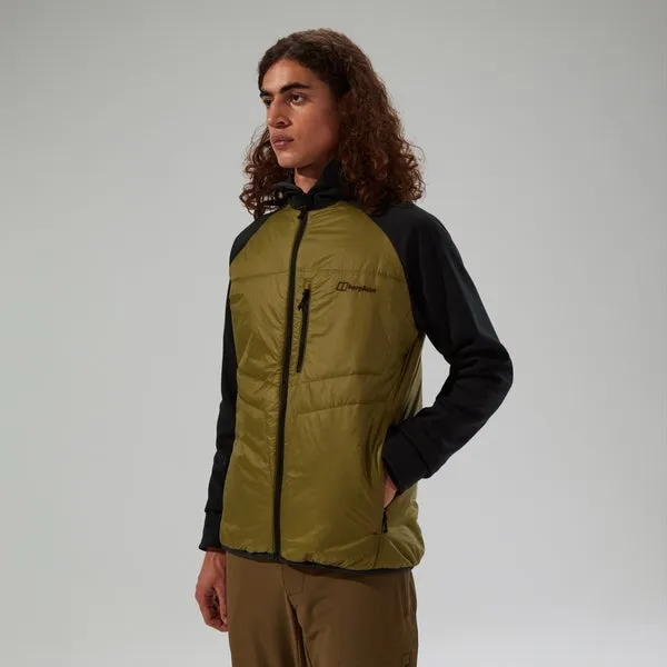 Men's Trawden Hybrid Hooded Jacket - Green/Black