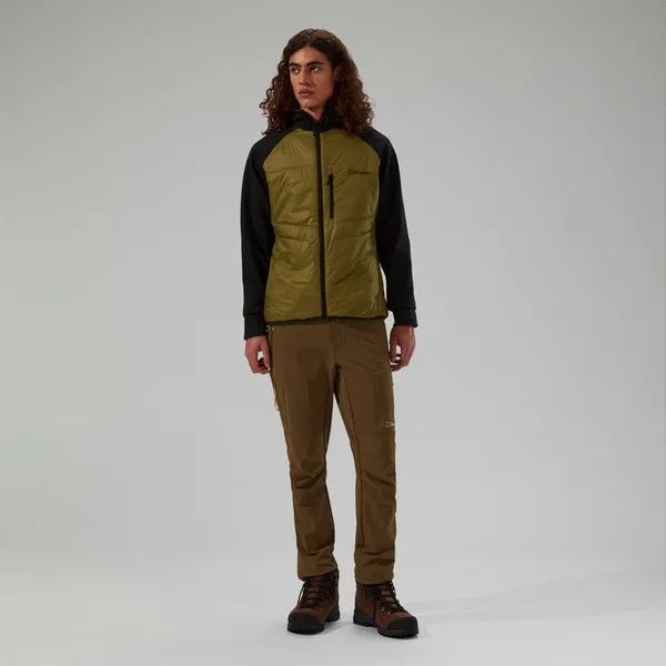 Men's Trawden Hybrid Hooded Jacket - Green/Black