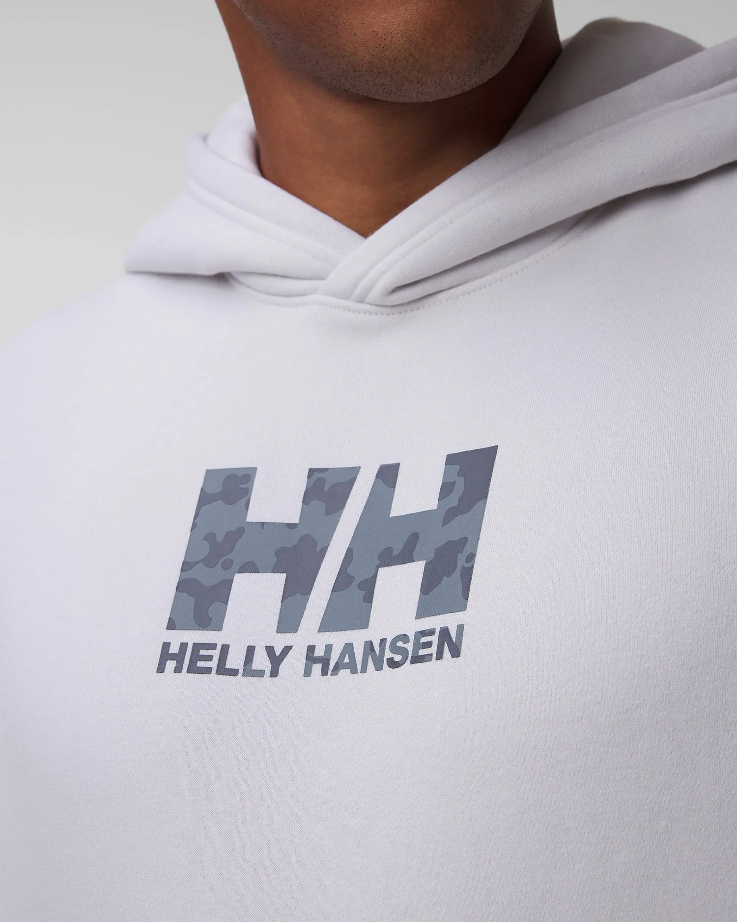 Men's white Helly Hansen Cotton Fleece Graphic Hoodie 54158-823