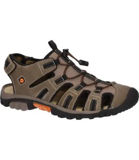 Mens cove sport sandals taupe/burnt orange Hi-Tec