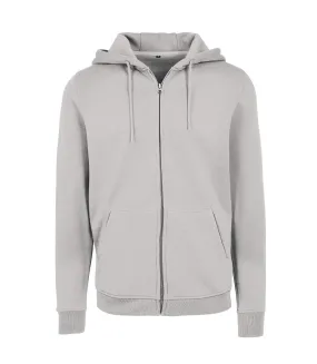 Mens heavy zip up hoodie light asphalt Build Your Brand