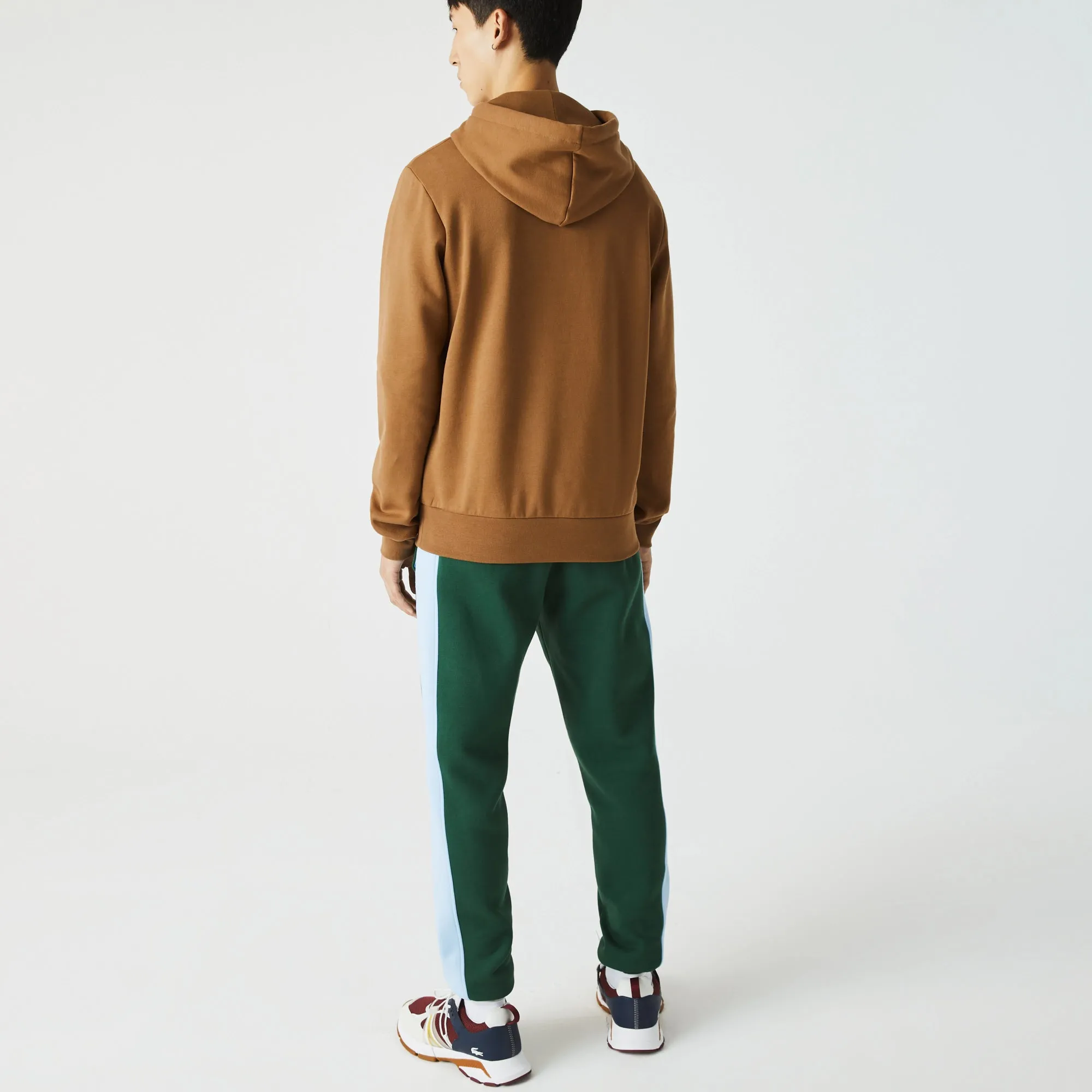 Men's Lacoste Organic Cotton Hooded Sweatshirt Brown