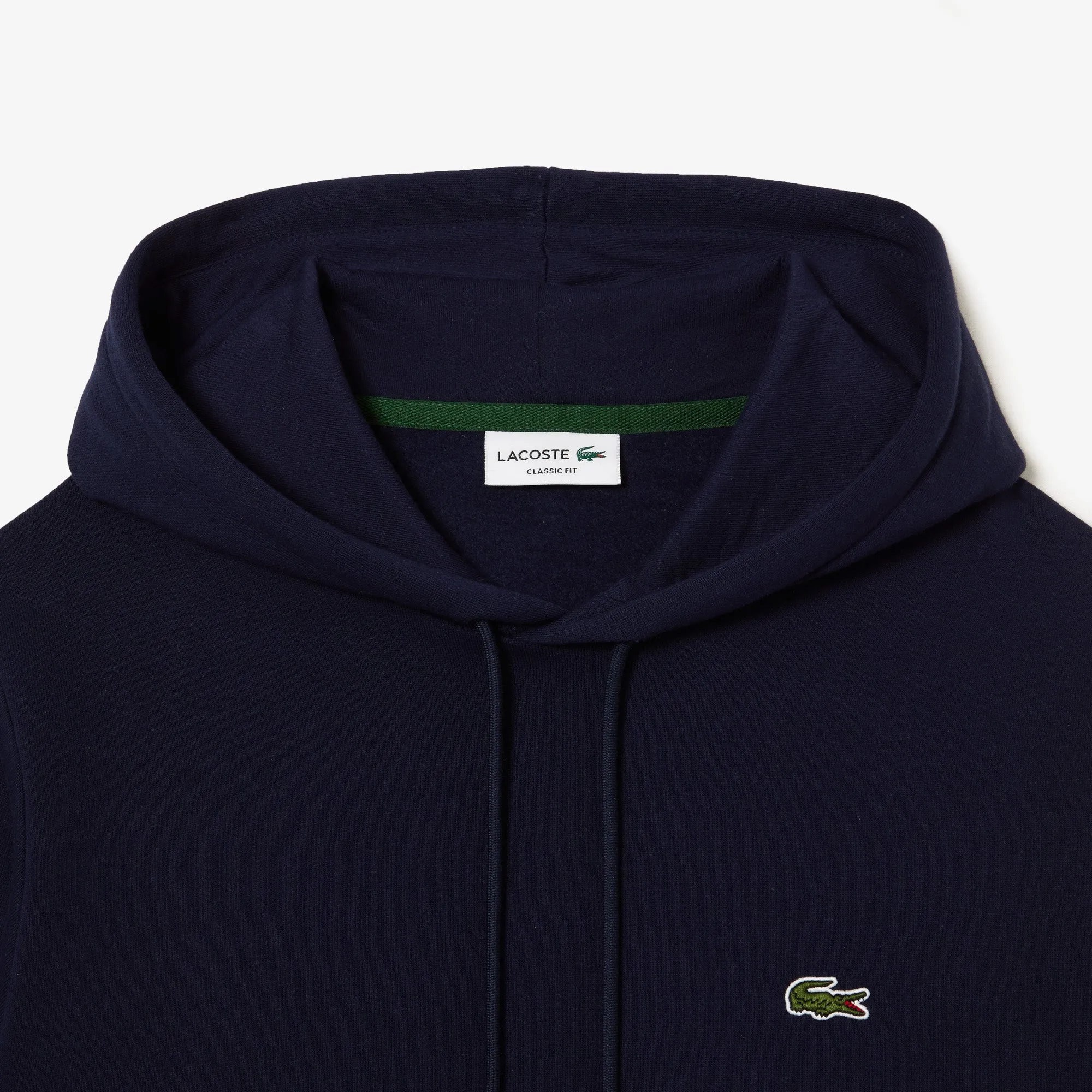 Men's Lacoste Organic Cotton Hooded Sweatshirt Navy Blue