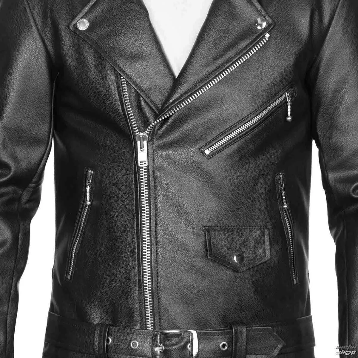 Men's leather jacket  STRAIGHT TO HELL - Vegan Commando II - 51  -  Metal-shop