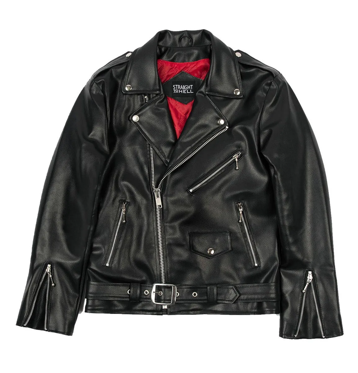 Men's leather jacket  STRAIGHT TO HELL - Vegan Commando II - 51  -  Metal-shop