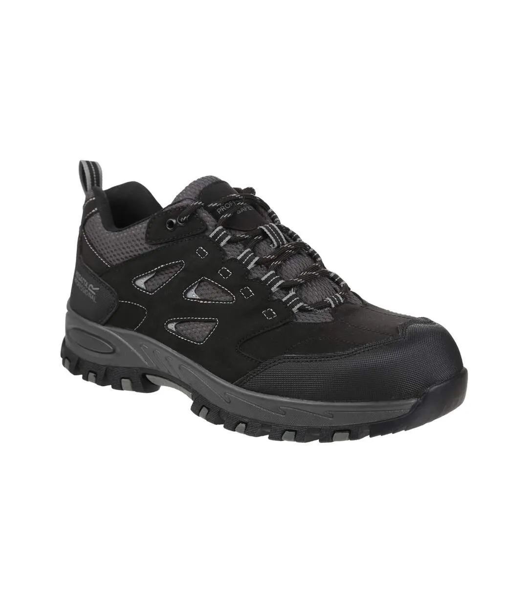 Mens mudstone safety trainers black/granite Regatta