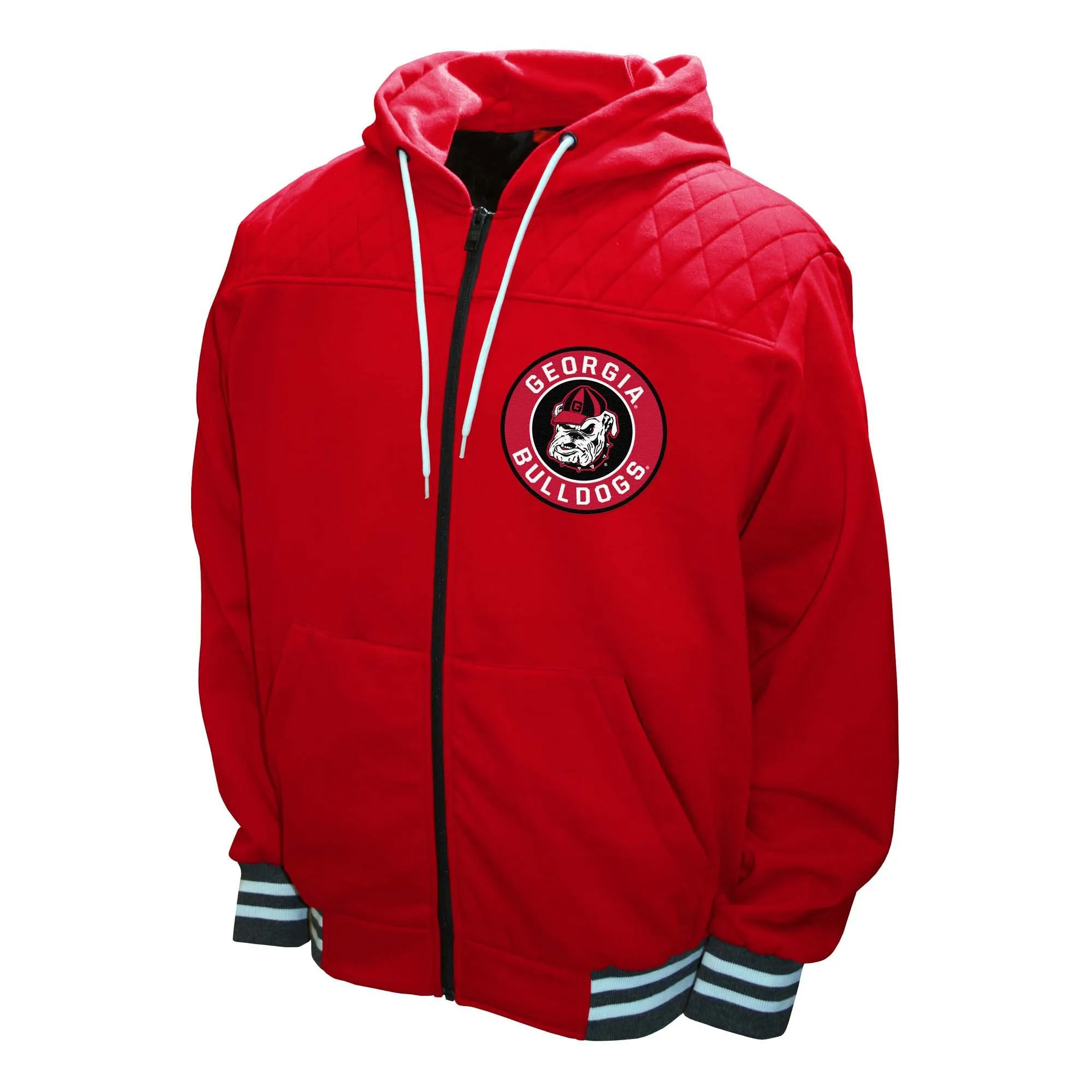 Men's Franchise Club Red Georgia Bulldogs Walk-On Full Zip Hoodie Jacket