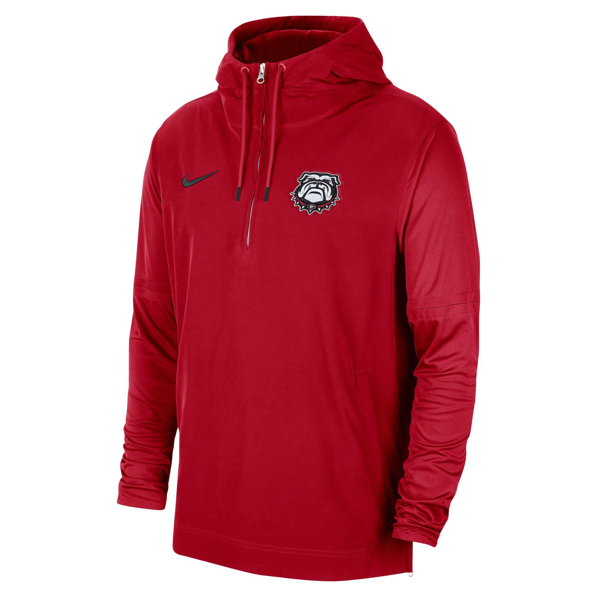 Men's Nike Red Georgia Bulldogs 2023 Sideline Player Quarter-Zip Hoodie Jacket