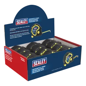 Metric/Imperial Rubber Tape Measure 5m(16ft) x 19mm - Display Box of 12