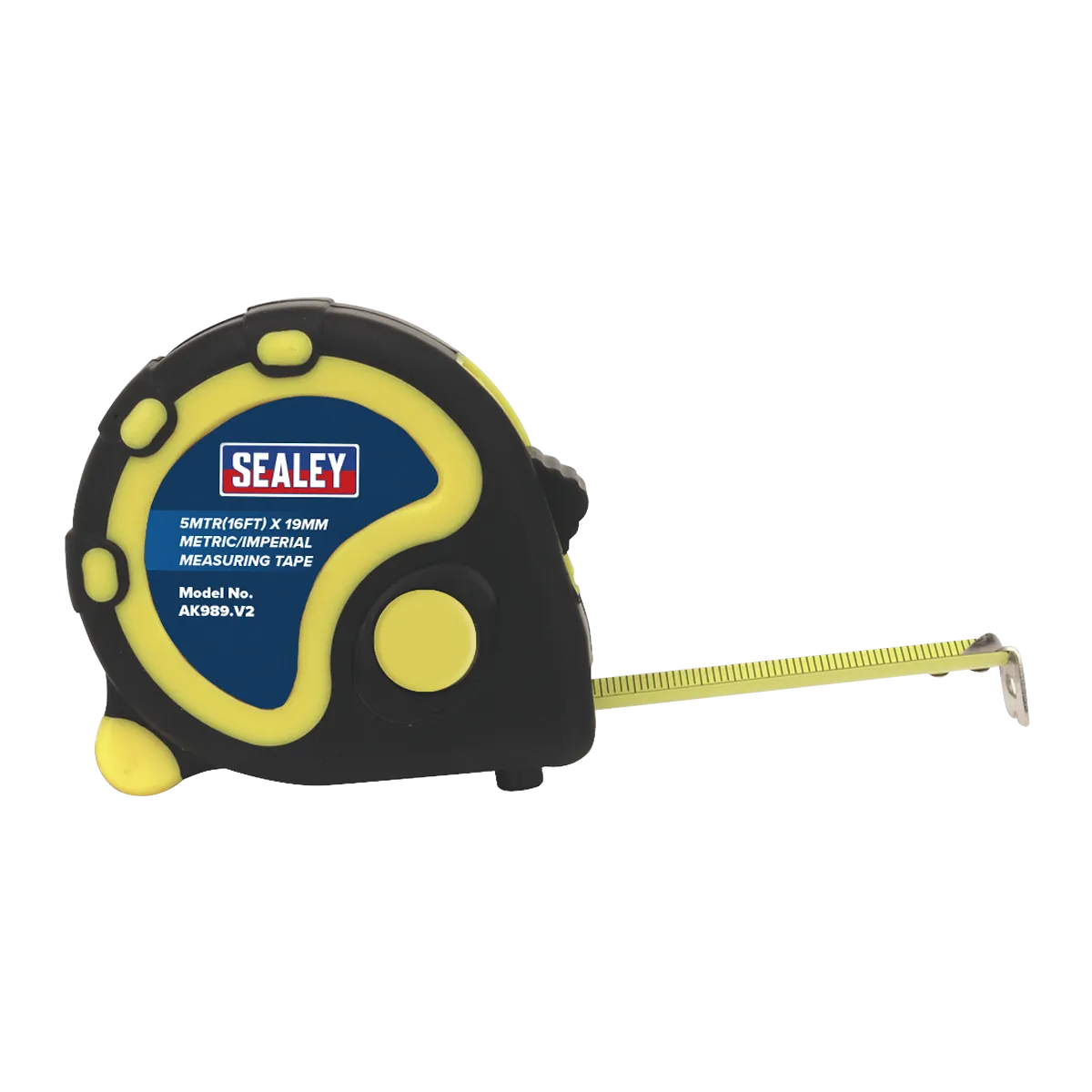 Metric/Imperial Rubber Tape Measure 5m(16ft) x 19mm - Display Box of 12