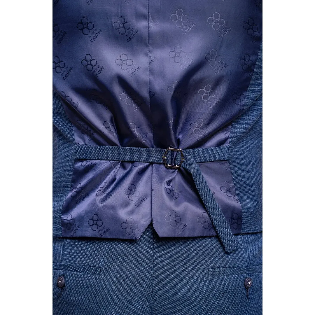 Miami - Men's Blue Wedding Waistcoat