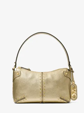 MICHAEL MICHAEL KORS Astor large studded metallic leather shoulder bag -                         -                     -        