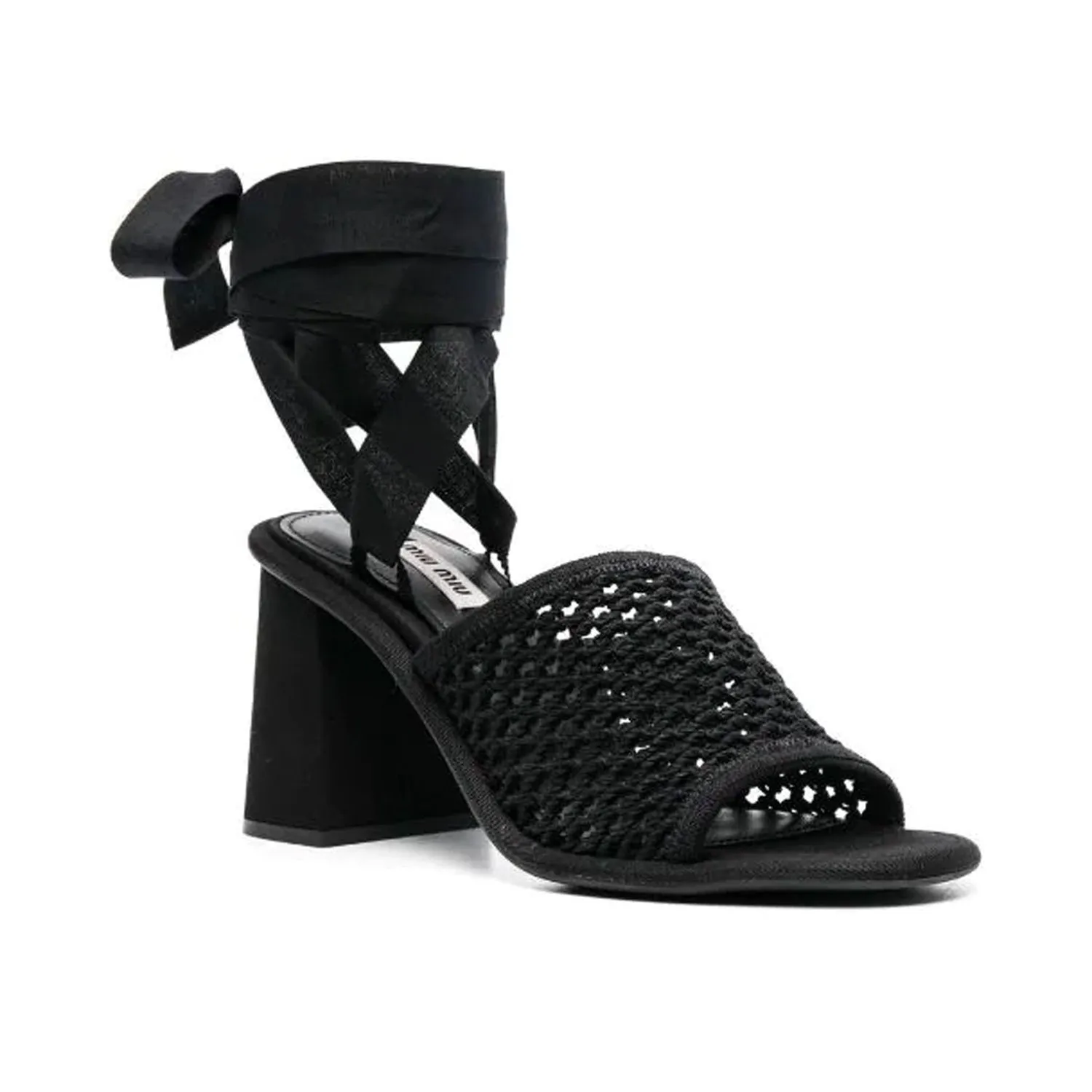 Miu Miu    Miu Miu Ankle Tie Fastening Sandals