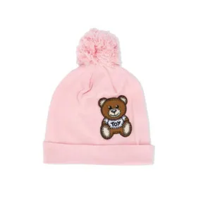 Moschino Hat With Bear Toy Patch ROSE