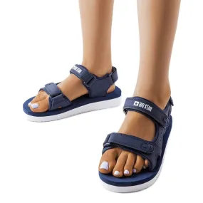 Navy blue foam sandals from Big Star LL274792