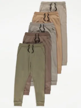 Neutral Joggers 5 Pack | Kids | George at ASDA