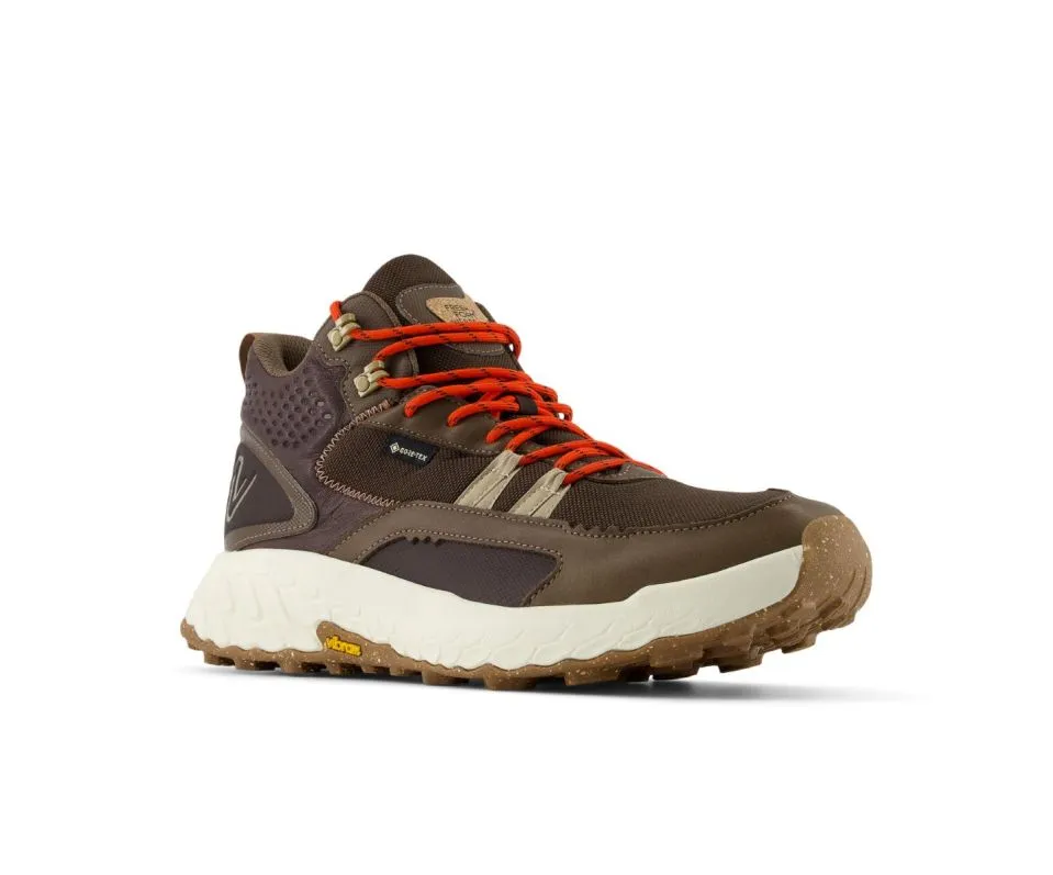 New Balance Fresh Foam X Hierro Mid GTX Mens Running Shoe - Dk Mushroom / Blk Coffee / Neo Flame