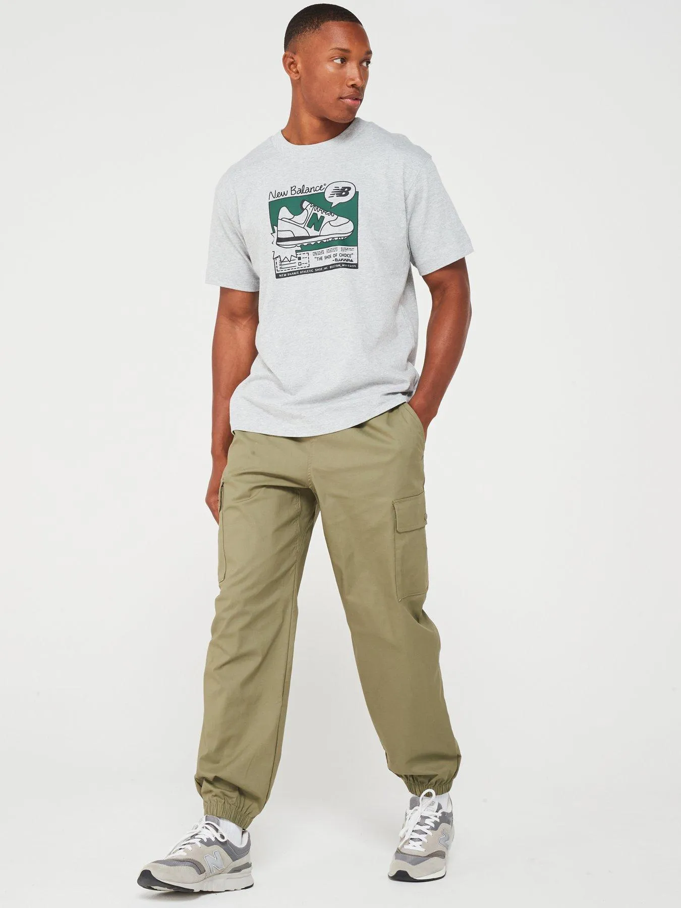 New Balance Mens Ad Relaxed Tee - Grey