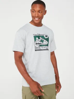 New Balance Mens Ad Relaxed Tee - Grey