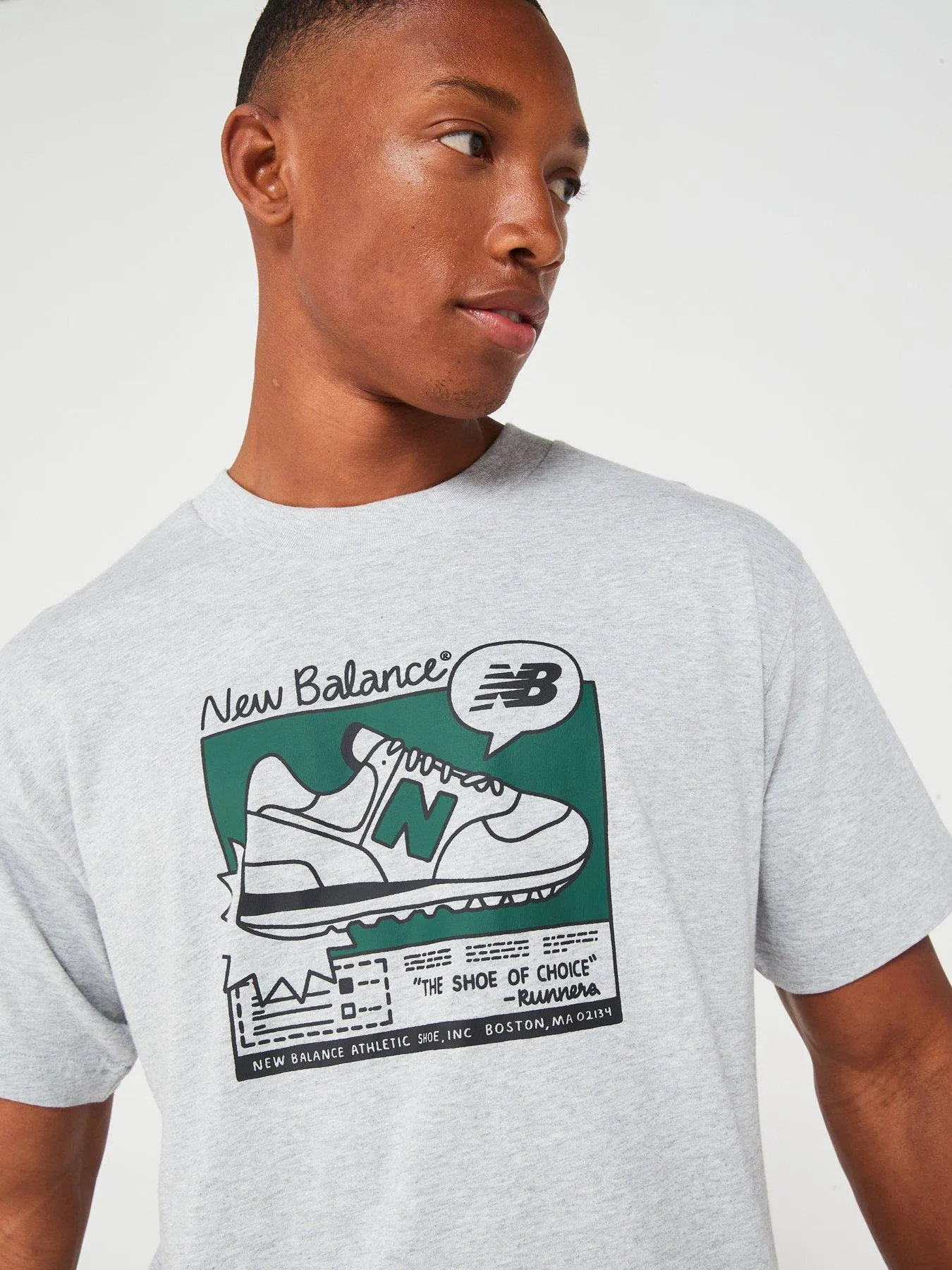 New Balance Mens Ad Relaxed Tee - Grey