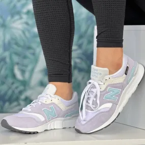 New Balance Womens 997 Lifestyle in Lilac with Blue