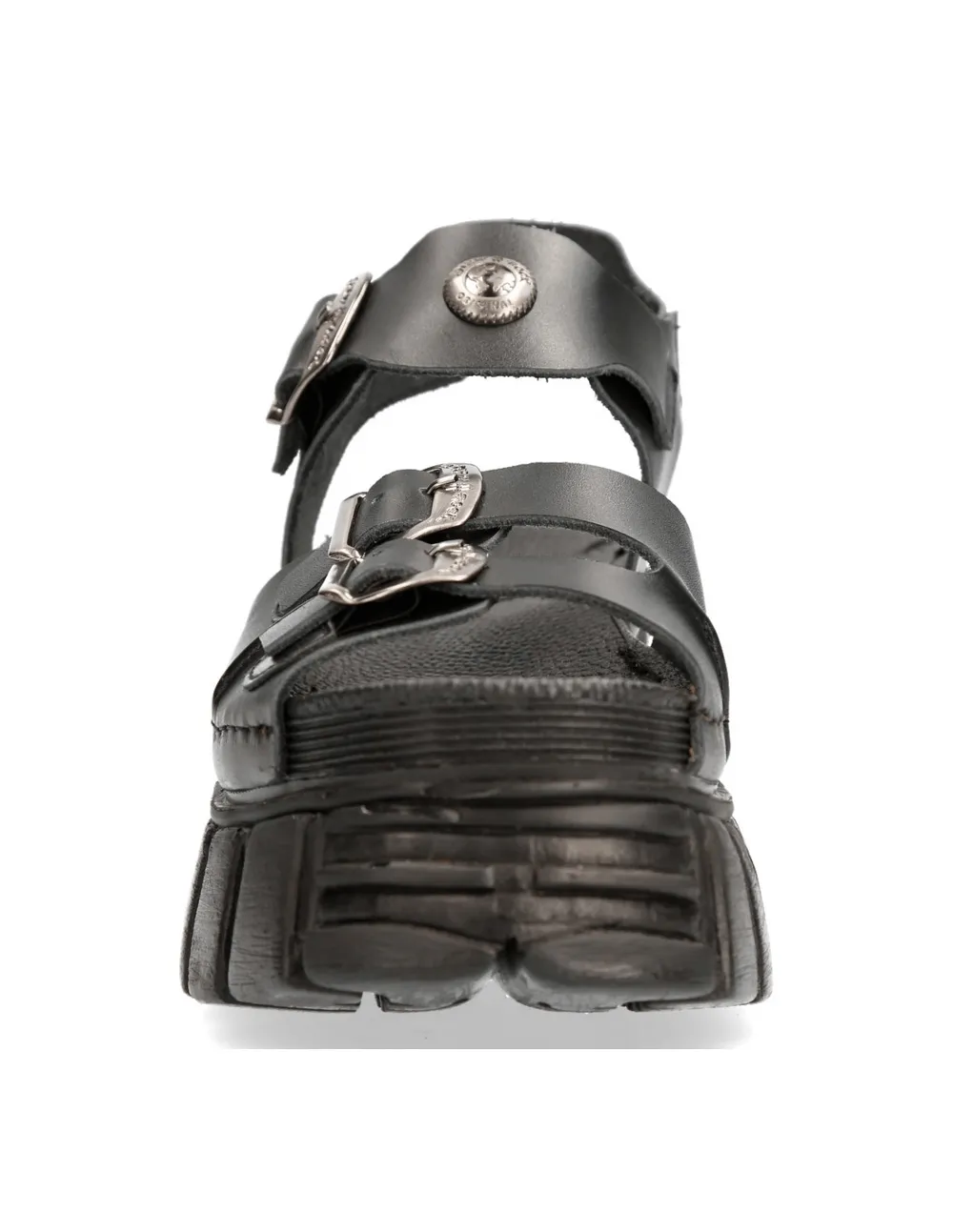 NEW ROCK Black Buckled Platform Sandals in Urban Style