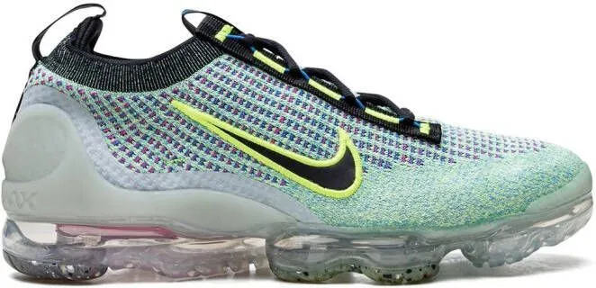 Nike Air Vapormax Flyknit 2021 ''Volt Black-Photo Blue-Metallic'' sneakers