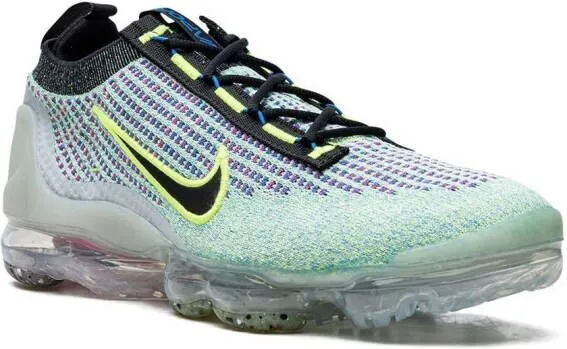 Nike Air Vapormax Flyknit 2021 ''Volt Black-Photo Blue-Metallic'' sneakers