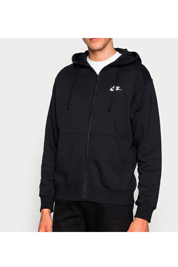 Nike Club Zip Hoodie Black