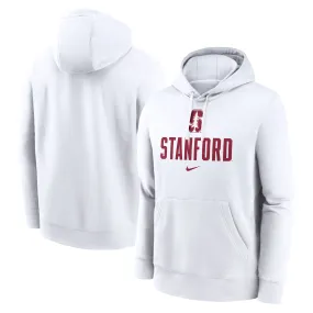 Nike Stanford Cardinal White Primetime Club Fleece Pullover Hoodie