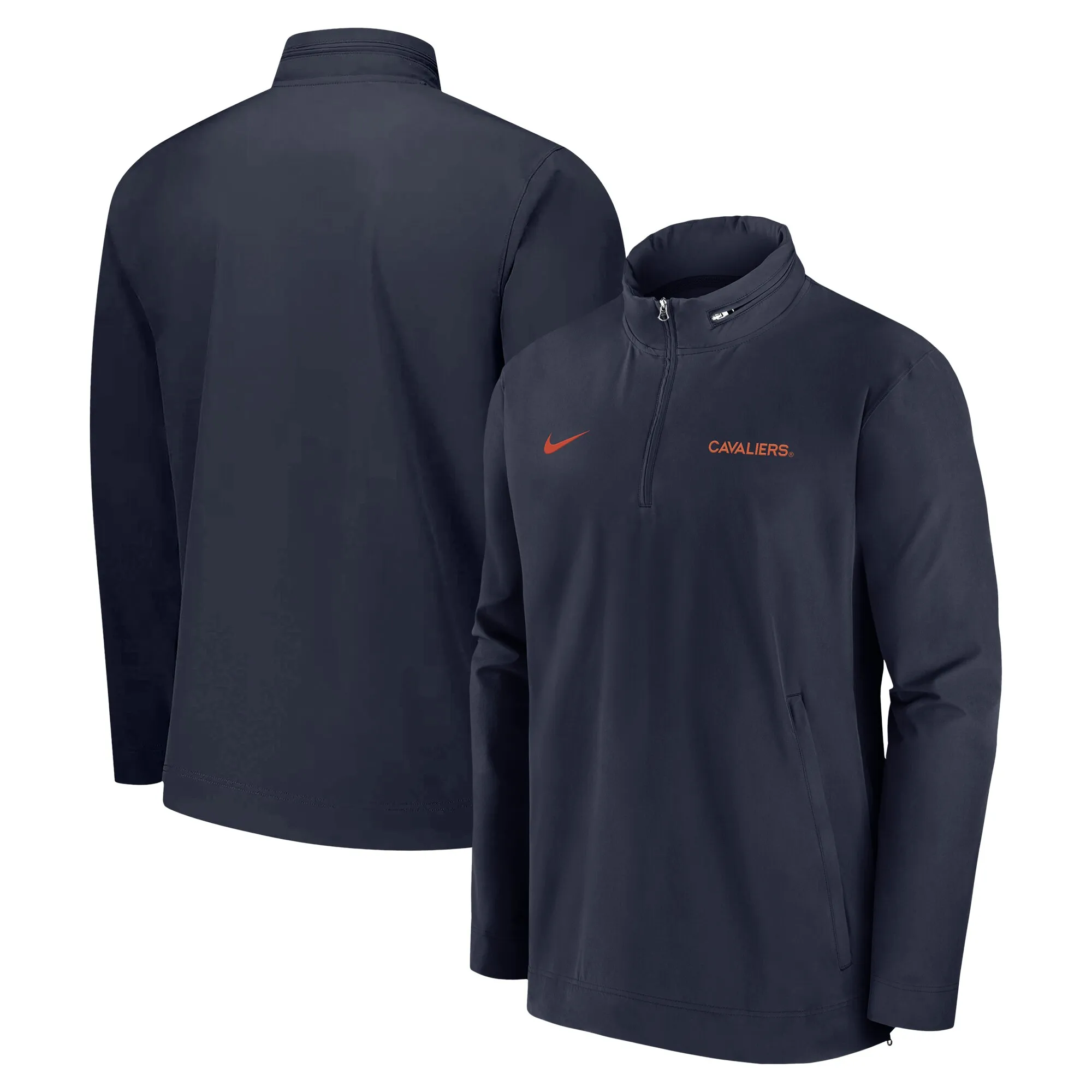 Nike Virginia Cavaliers Navy 2024 Sideline Coach Quarter-Zip Hoodie Jacket