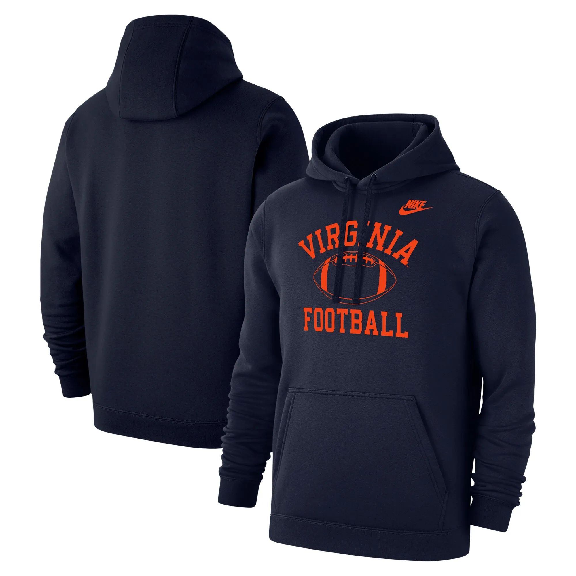 Nike Virginia Cavaliers Navy Vintage Football Club Fleece Pullover Hoodie