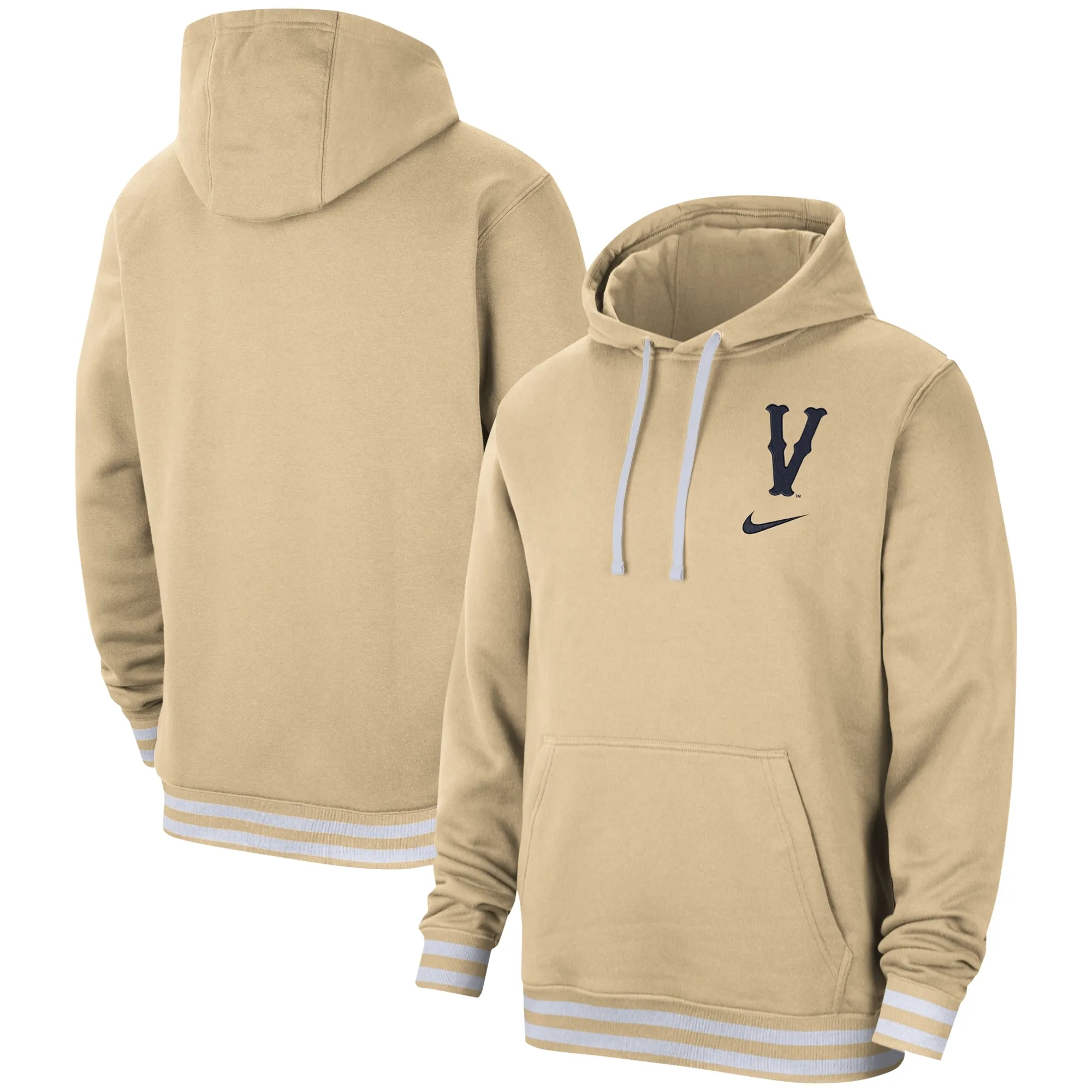 Nike  Virginia Cavaliers Tan Campus Retro Fleece Pullover Hoodie