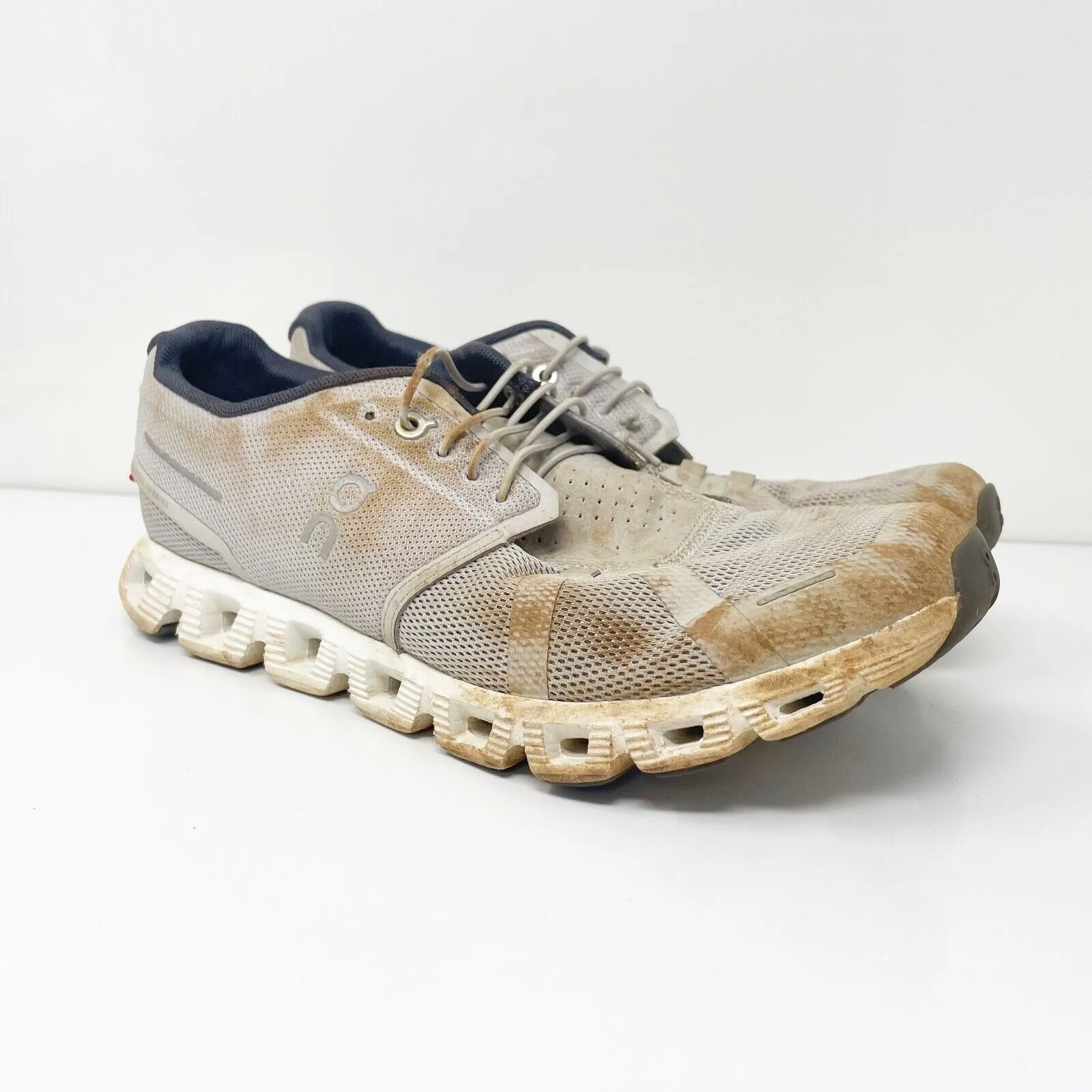 On Mens Cloud 5 Gray Running Shoes Sneakers Size 9