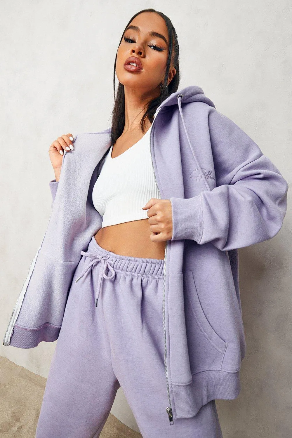 Overdyed Oversized Zip Hooded Tracksuit