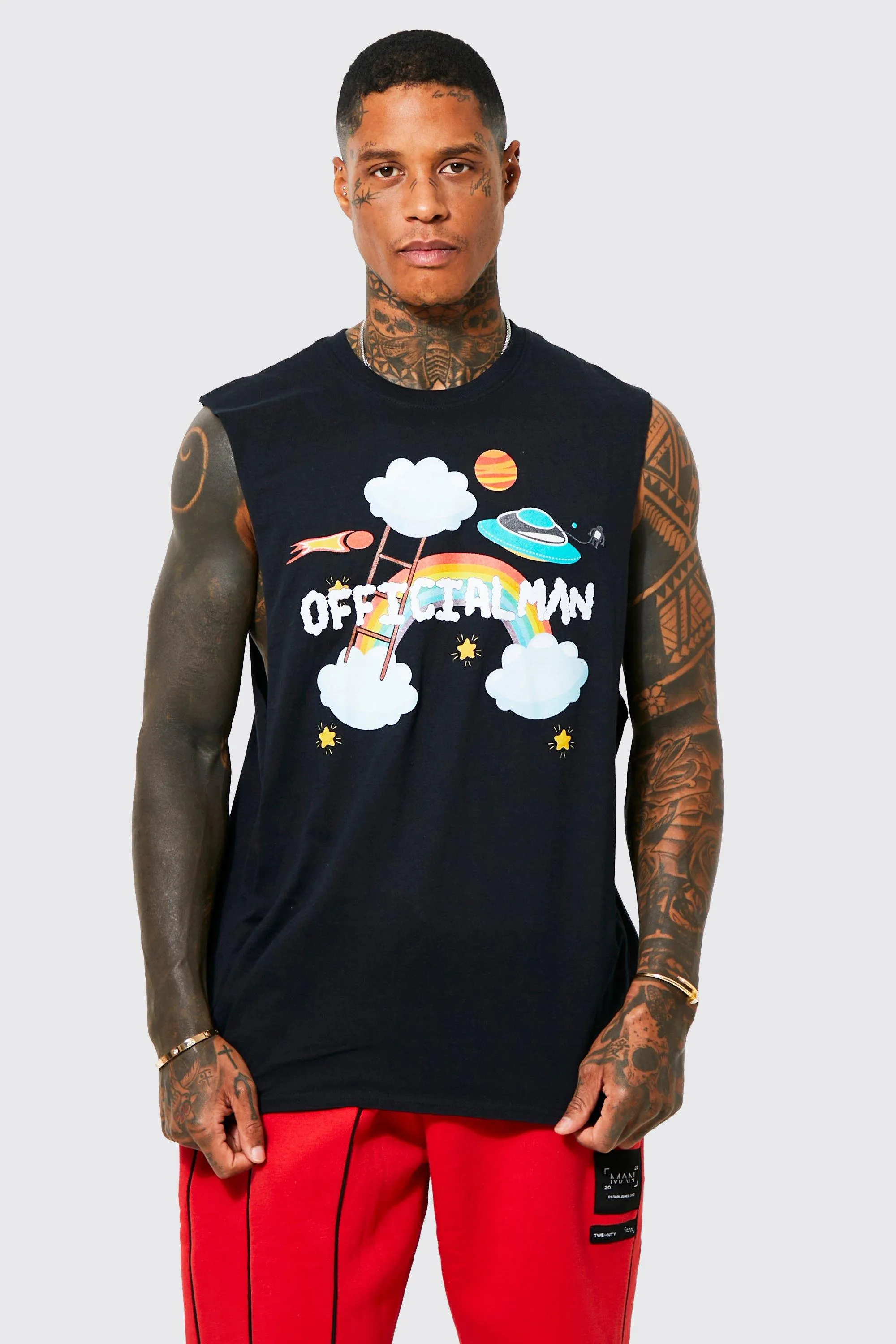 Oversized Official Man Graphic Tank